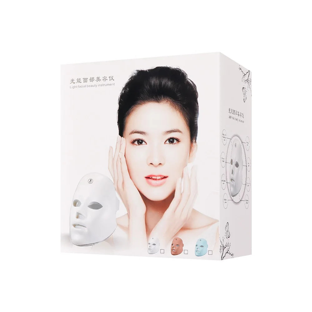 7-Color LED Photon Therapy Facial Mask for Skin Rejuvenation & Face Lifting - 13