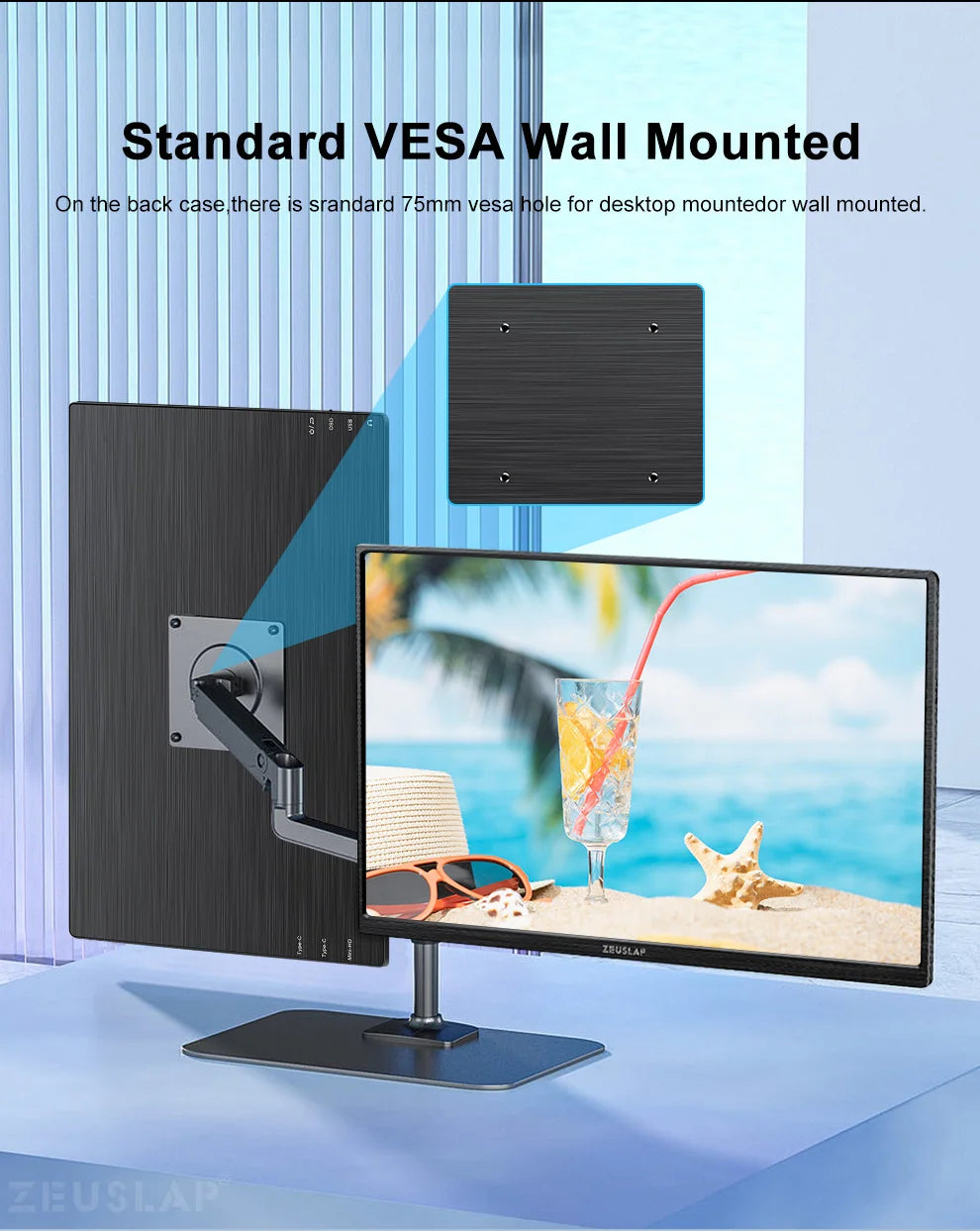 14" Portable Touch Screen Monitor 1920x1200 FHD Laptop Travel Display - 10