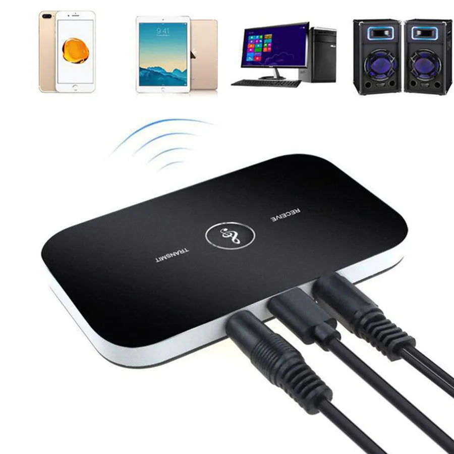 2-in-1 Bluetooth 5.0 Transmitter & Receiver for TV, PC, and Car Audio