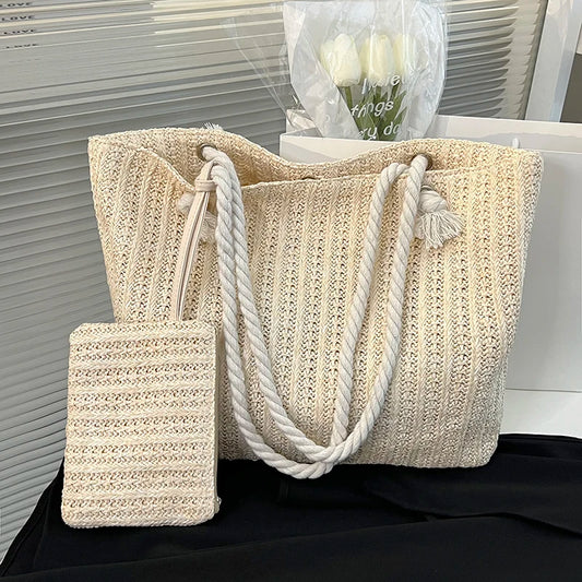 Bohemian Straw Tote
