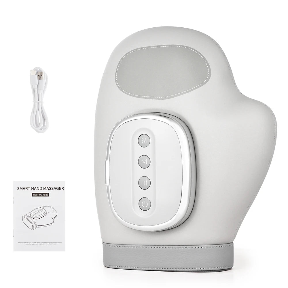 Electric Hand Massager with Heat & Air Compression - Cordless Finger Relief - 17