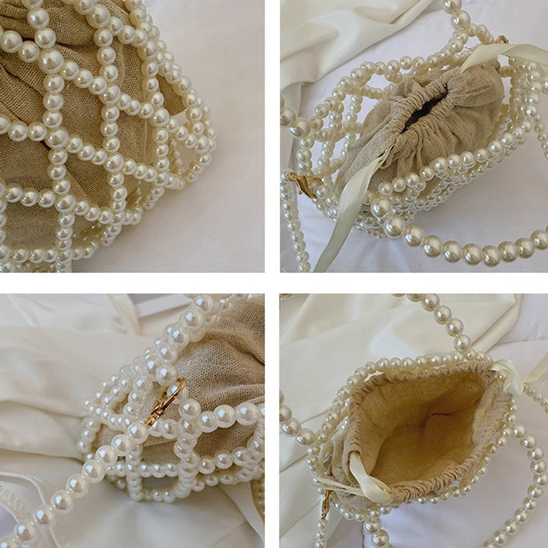Luxury Retro Beaded Bucket Bag