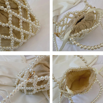 Luxury Retro Beaded Bucket Bag