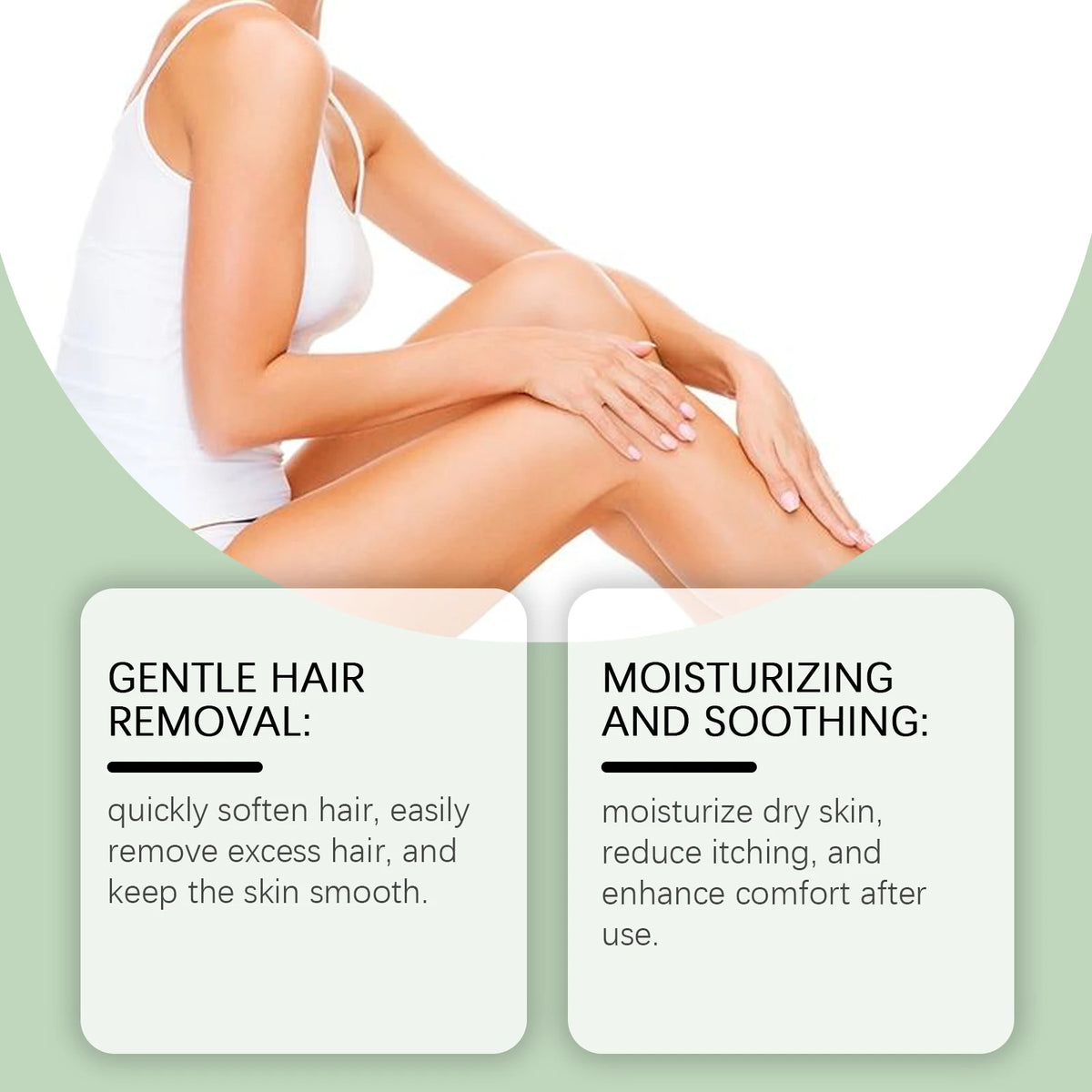 Aloe Vera Painless Hair Removal Cream - Gentle Whole-Body Depilatory for Smooth Skin