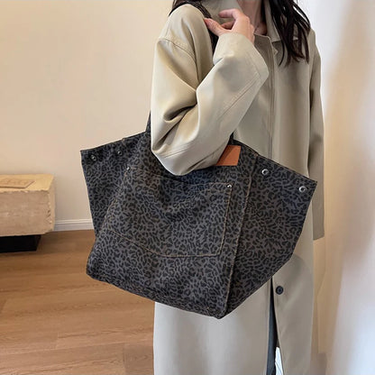 Luxury Leopard Print Tote Bag