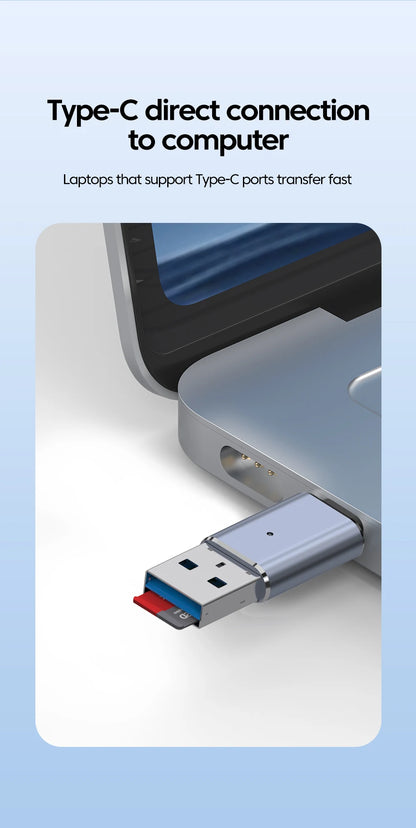 High-Speed USB 3.0 Dual-Slot SD & TF Memory Card Reader Adapter