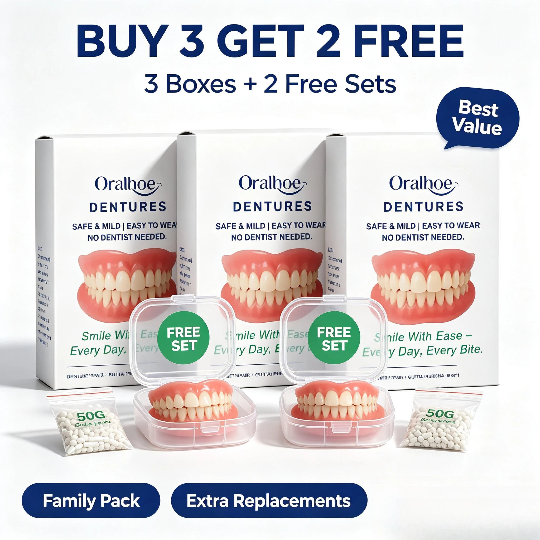 Adjustable Denture Care and Storage Kit with Mirror for Easy Daily Dental Hygiene - 9