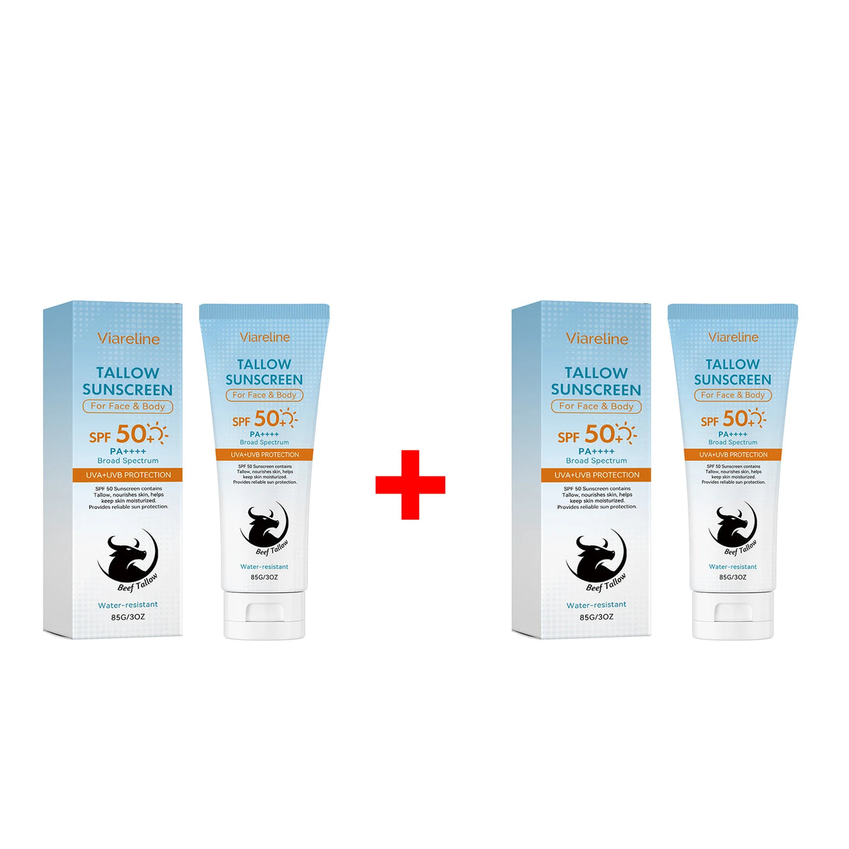 Tallow Sunscreen SPF 50 Broad Spectrum Moisturizing Face and Body Sun Protection