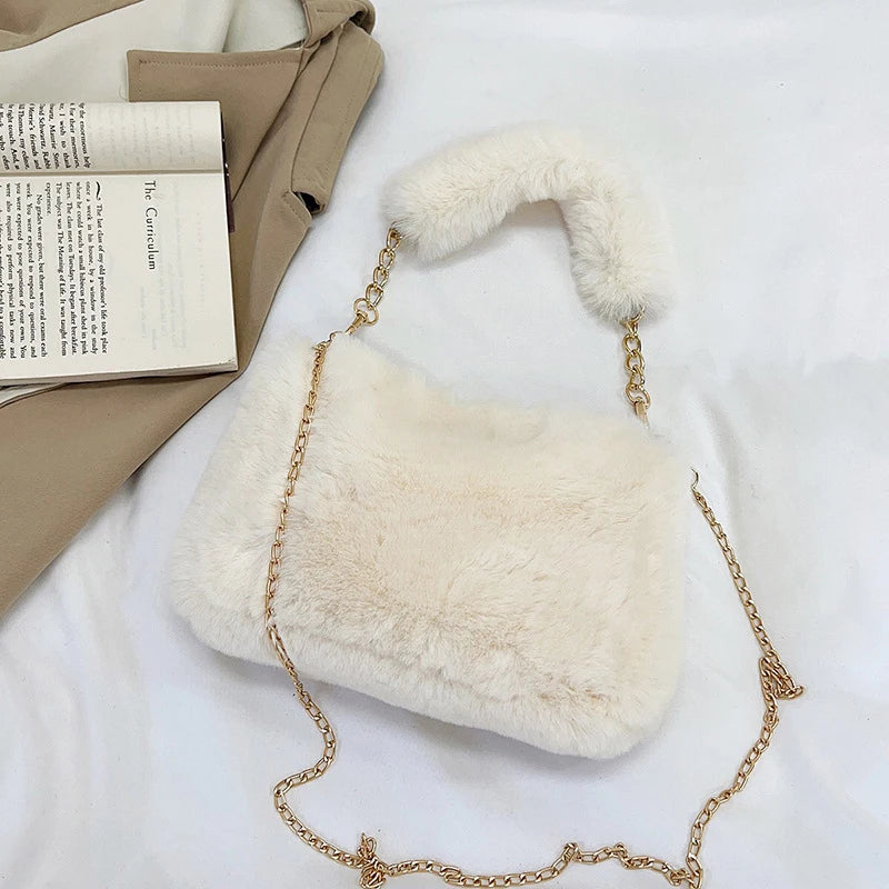 Luxury Plush Chain Crossbody