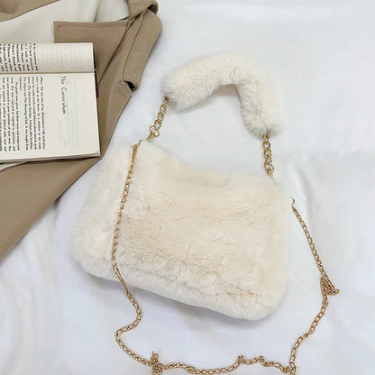 Luxury Plush Chain Crossbody