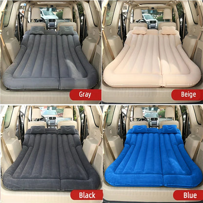 Universal Inflatable Car Air Mattress - Travel Bed & Portable Camping Mat with Pillows