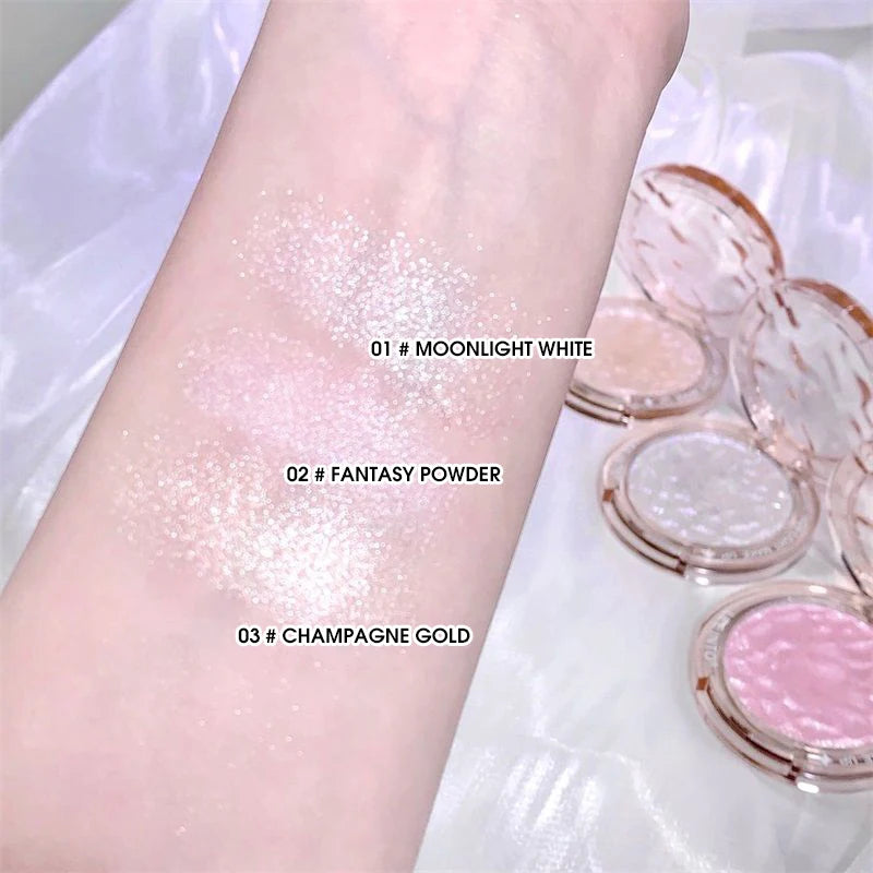 Shimmer Glow Highlighter & Contour Palette - Long-Lasting Radiant Finish - 5
