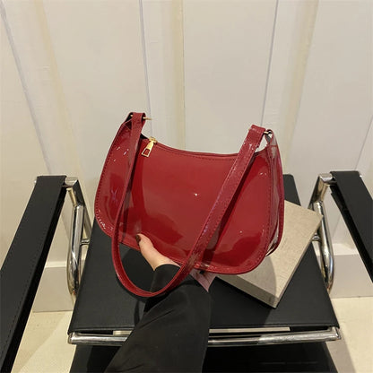 Luxury Solid Leather Shoulder Bag