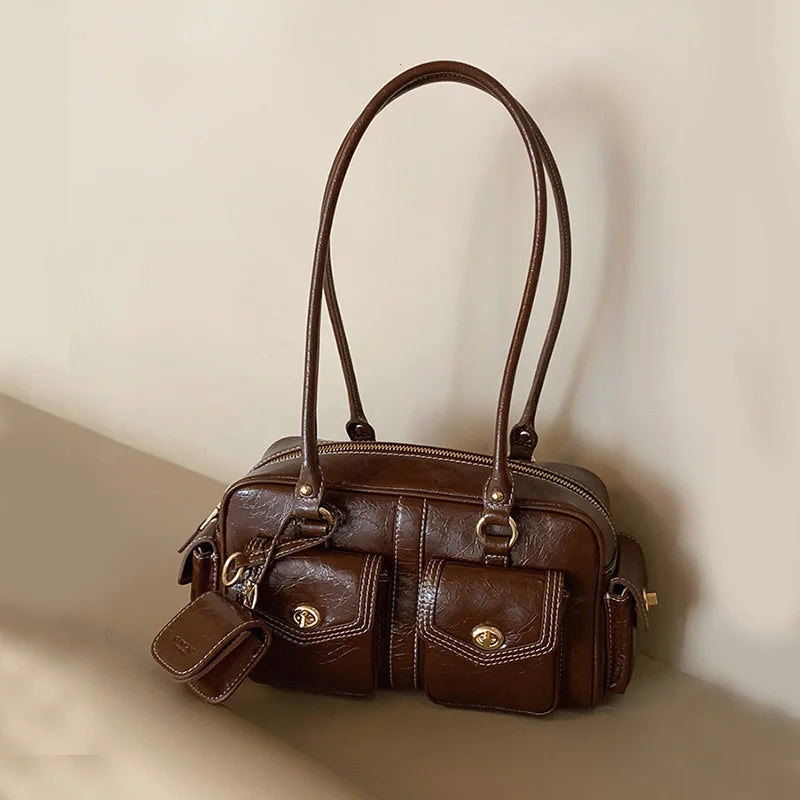 Luxury Trendy Stone Boston Bag