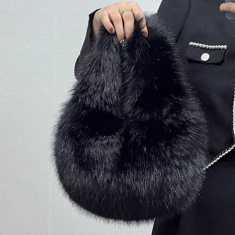 Luxury Soft Plush Bucket Bag