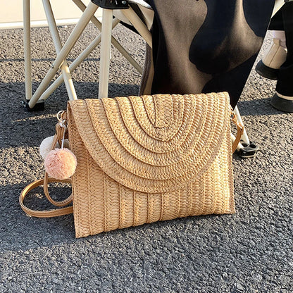 Luxury Woven Summer Straw Clutch