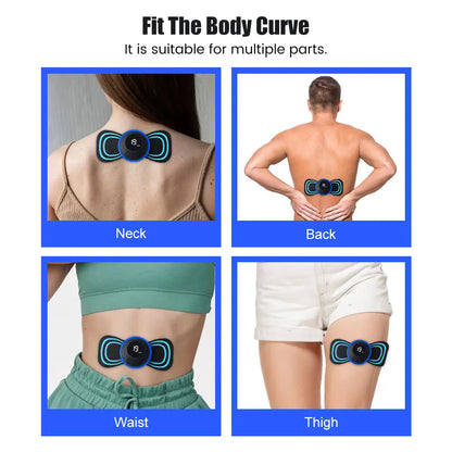 Mini EMS Neck & Body Massager - Portable TENS Muscle Stimulator