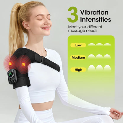 Smart Cordless Shoulder Heating Massager with Vibration & App Control