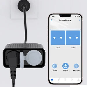 WiFi Smart Outdoor Power Socket - Dual Plug Waterproof Outlet IP44 - 12