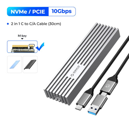 ORICO NVMe M.2 SSD Enclosure 40Gbps USB4 External Case for PCIe SSD