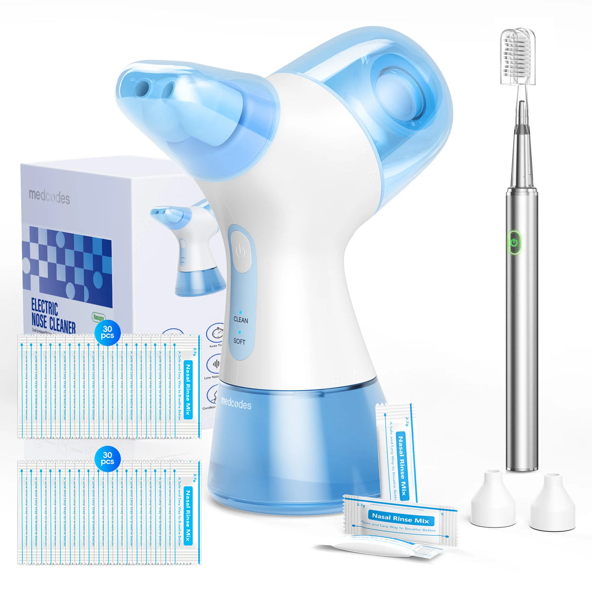 Electric Nasal Irrigator & Sonic Toothbrush Combo for Sinus Relief