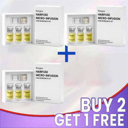 Microneedle Hair Regrowth Serum Kit - Scalp Nourishing & Micro-Infusion Treatment