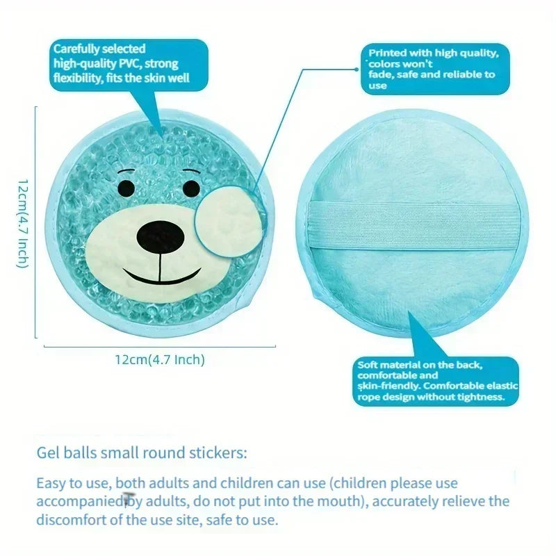 Reusable Cartoon Gel Ice Pack - Hot & Cold Therapy for Pain Relief - 2