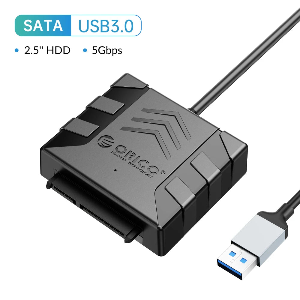 USB 3.0 to SATA Adapter Cable for 2.5/3.5" HDD/SSD - 5Gbps Fast Data Transfer