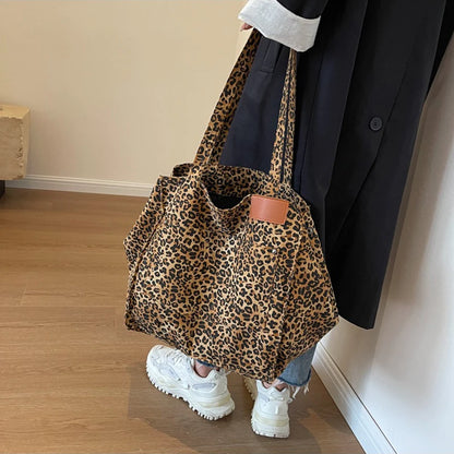 Luxury Leopard Print Tote Bag