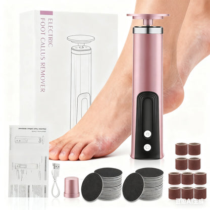 2-in-1 Electric Foot Callus Remover & Rechargeable Pedicure Tool