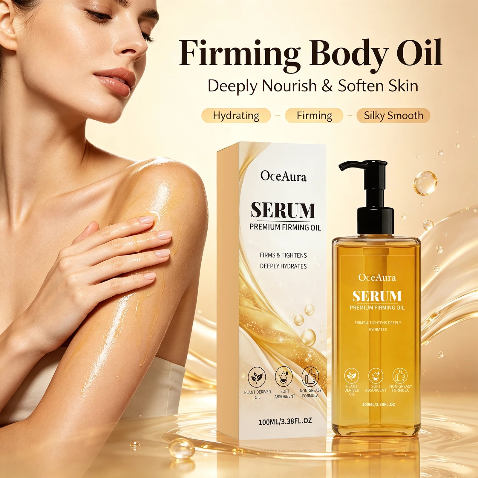Premium Firming Body Oil - Skin Tightening, Lifting & Hydrating Serum - 4
