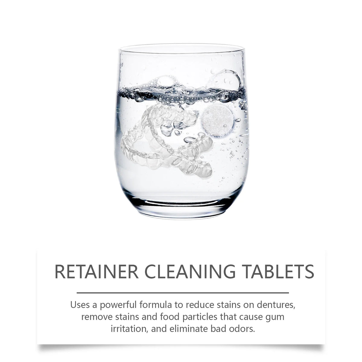 Denture & Retainer Cleaning Tablets - Deep Cleansing Effervescent Dental Care