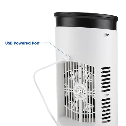 Portable USB Desktop Air Cooler & Humidifier with 6-Speed Cooling Fan