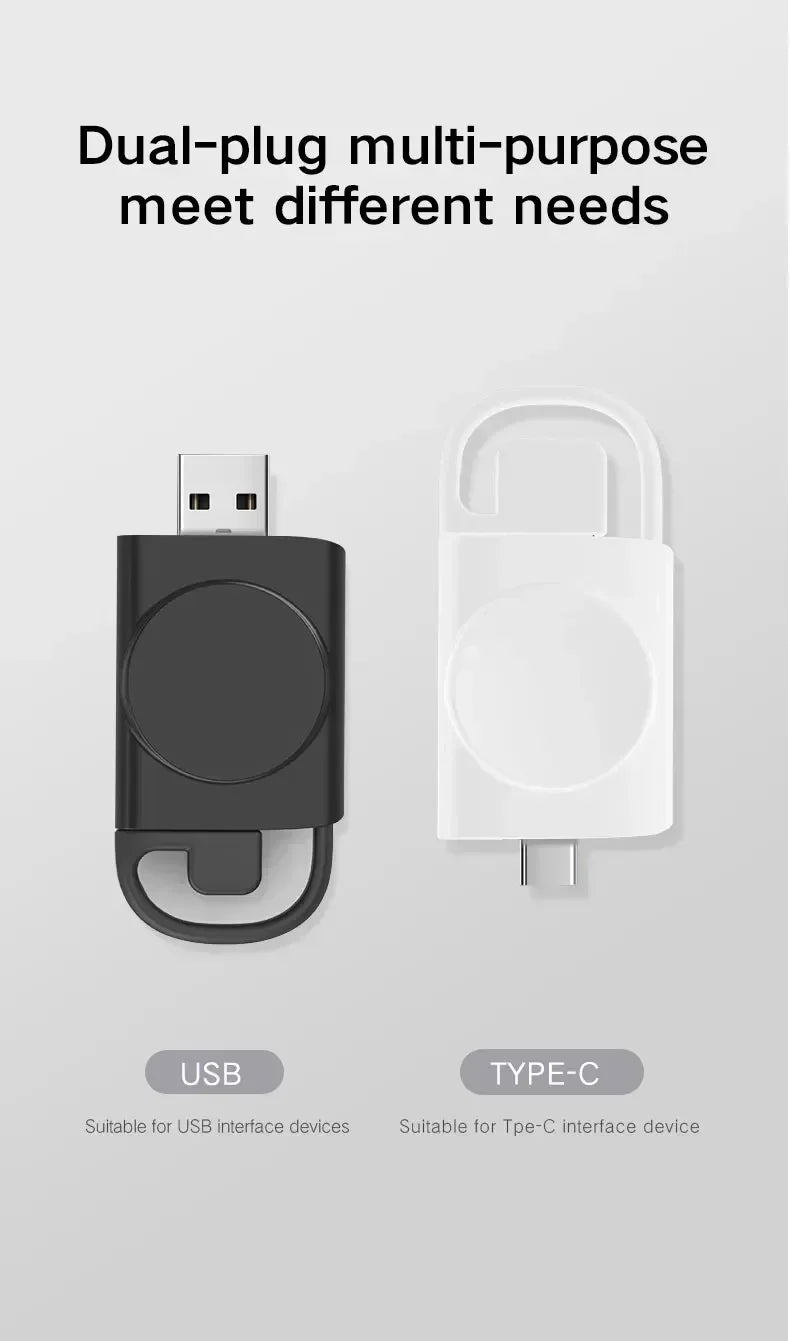 Portable Magnetic Wireless Fast Charger for All Apple Watch Series - 17