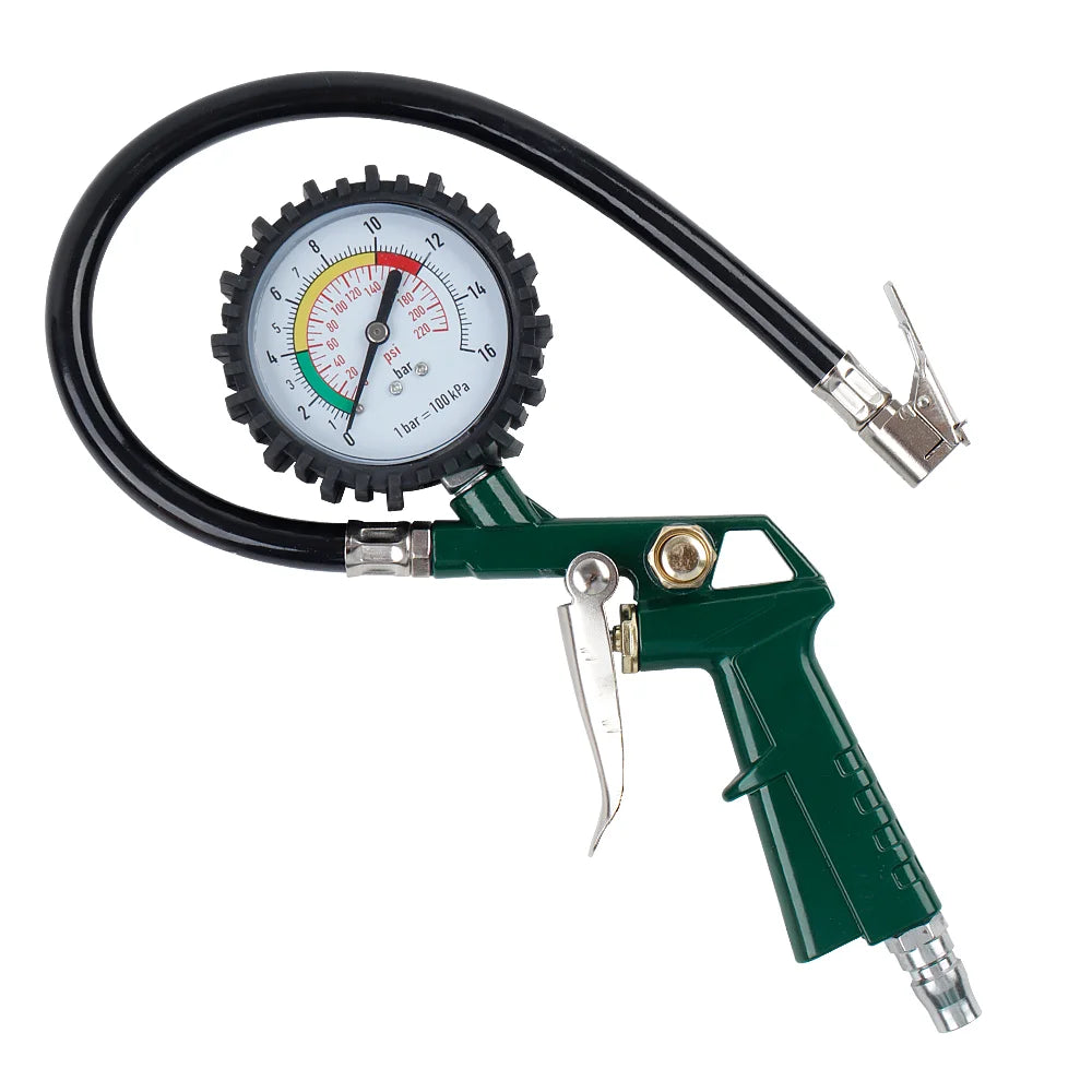 3-in-1 Tire Pressure Gauge Inflator Gun for Air Compressor - 220 PSI - 11