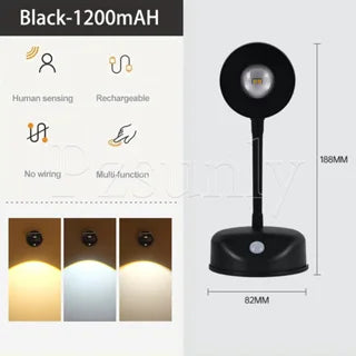 Wireless Motion Sensor LED Wall Light - Rechargeable Type-C Dimmable Indoor Lamp - 25