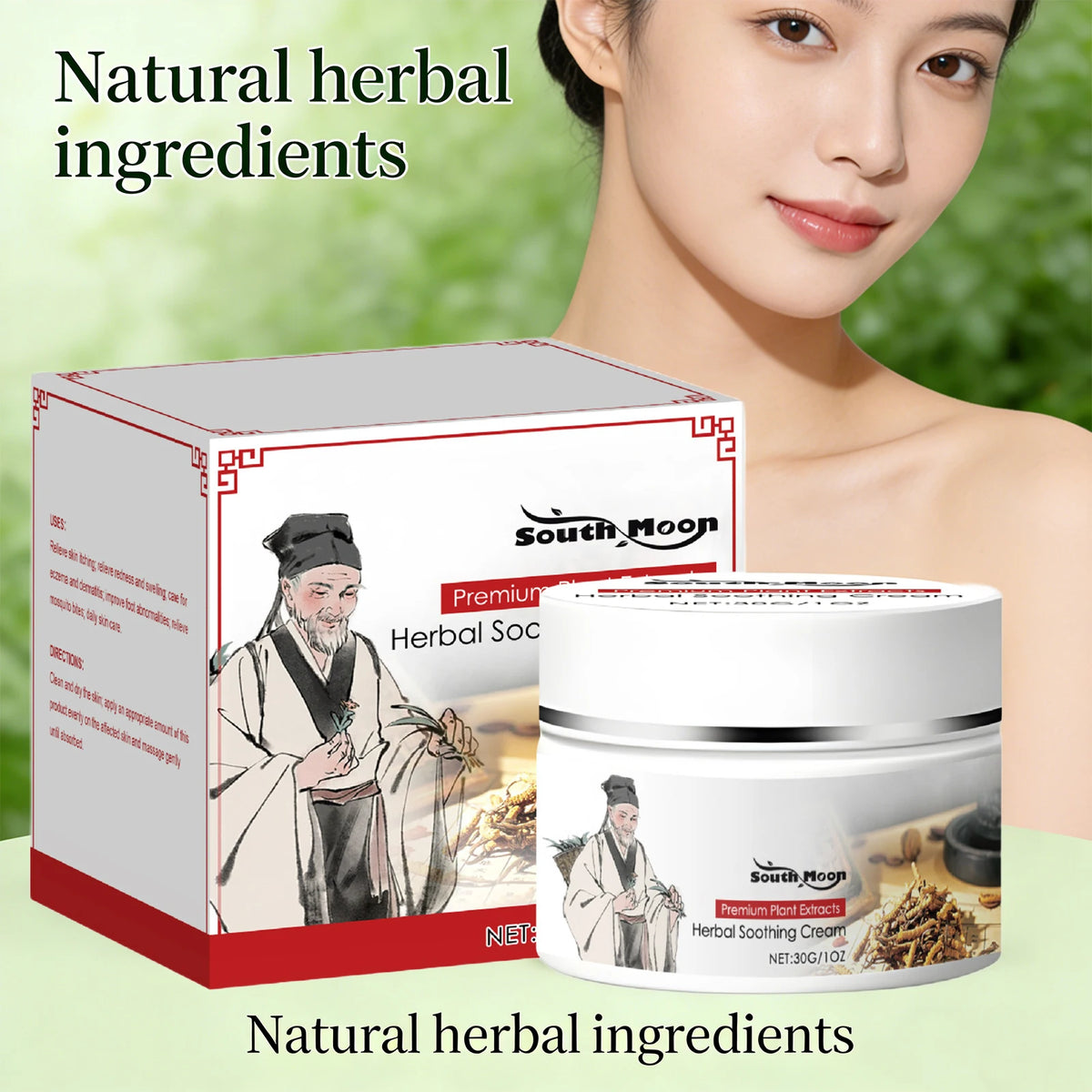 Herbal Soothing Skin Cream - Natural Relief for Dryness, Itching, and Redness