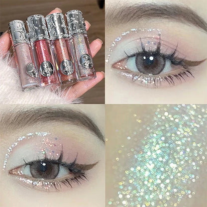 Liquid Shimmer Eyeshadow - Long-Lasting Waterproof Glitter Makeup