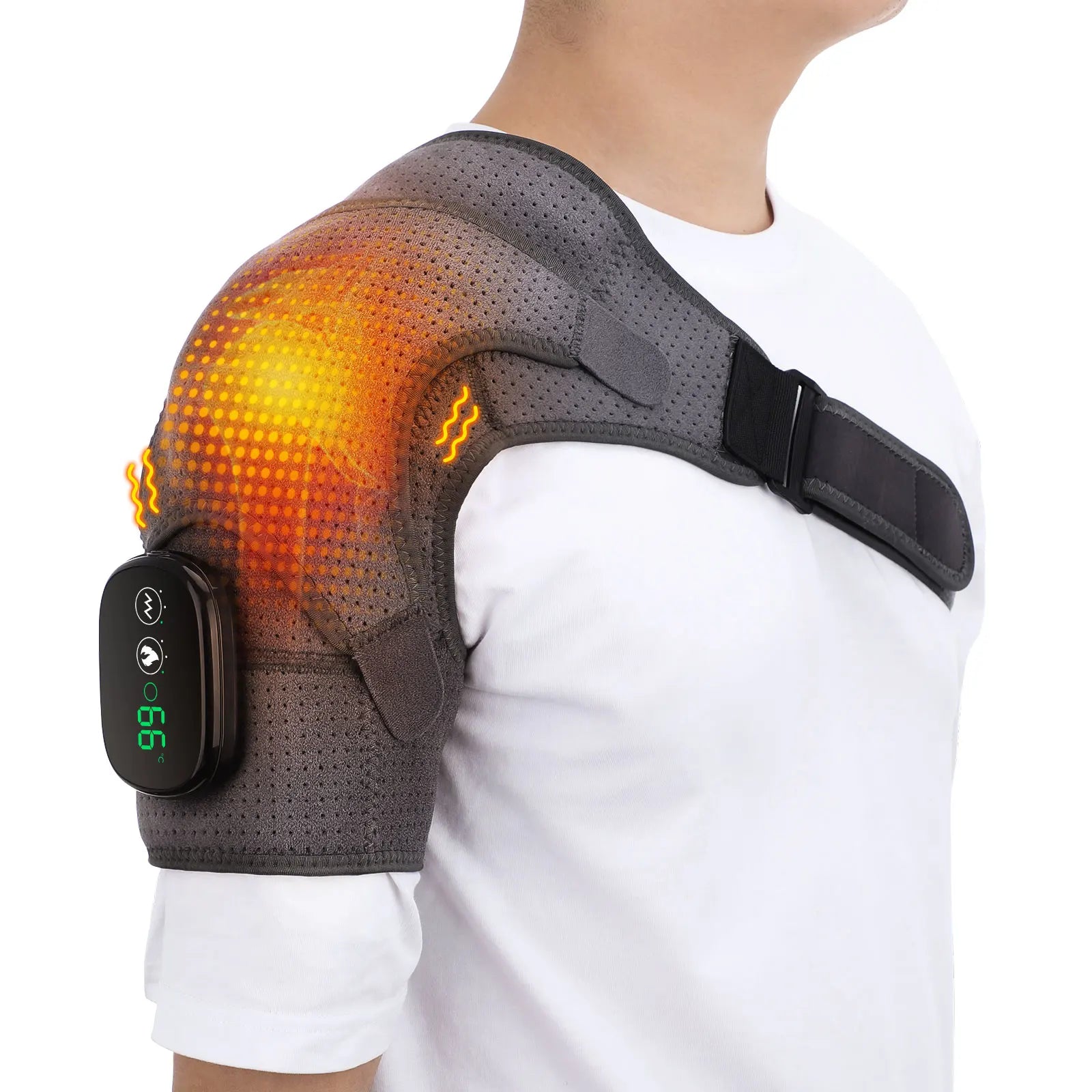 Heated Joint Massager Brace for Shoulder Knee Elbow - 8