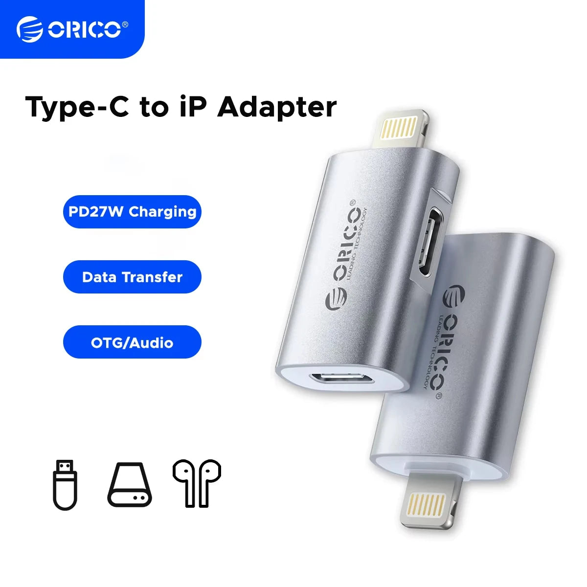 USB-C to Lightning OTG Adapter – Fast Charging & Data Transfer for iPhone