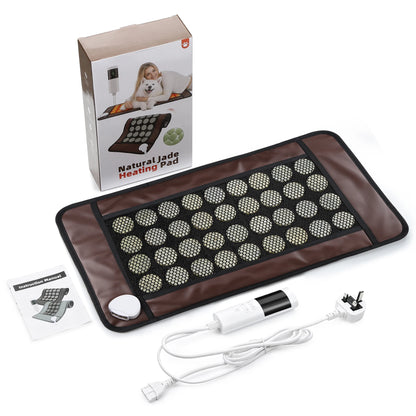 Jade Stone Heating Pad - Double Sided Heated Seat Cushion for Back & Body Pain