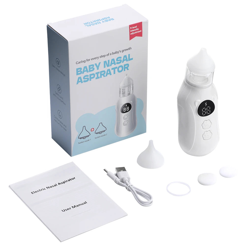 Electric Baby Nasal Aspirator with Soothing Music & Adjustable Suction - 19