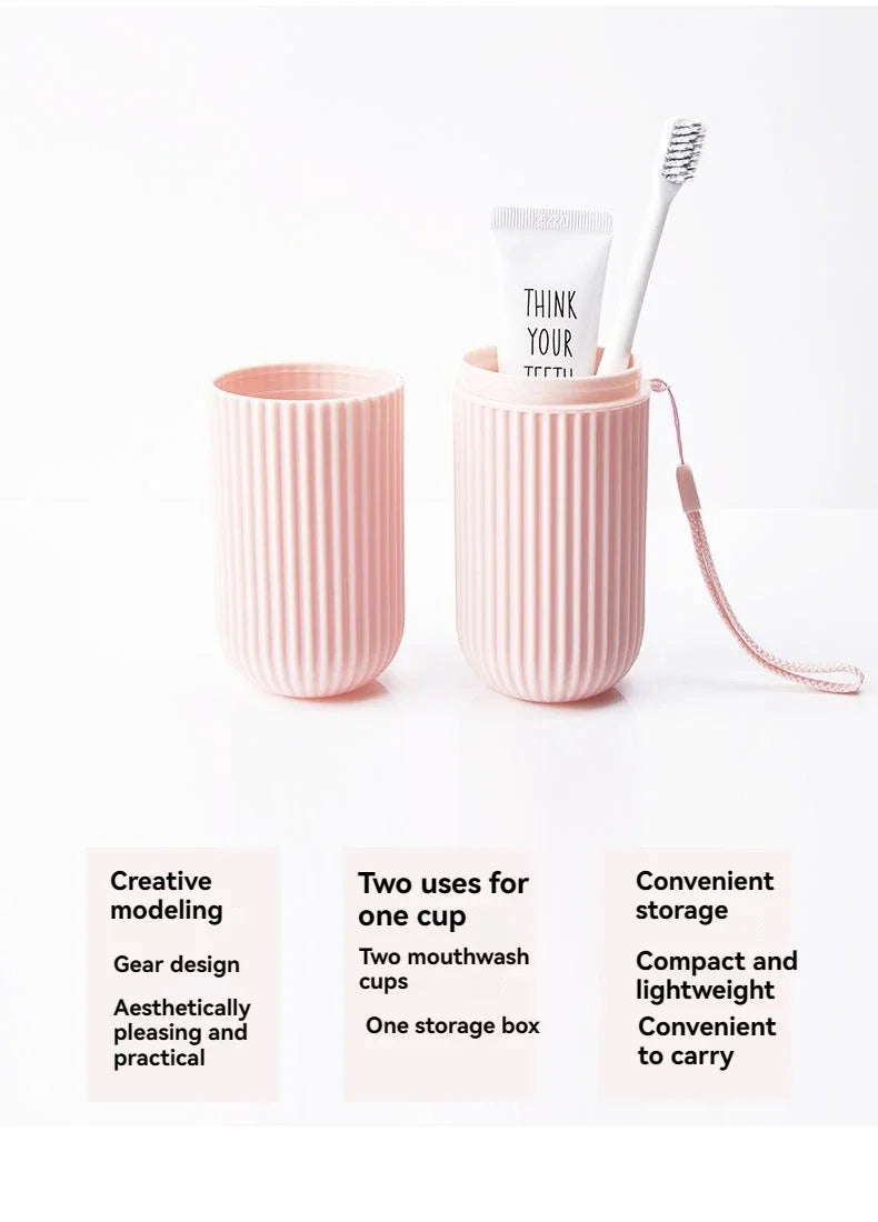 Portable Travel Toothbrush & Toothpaste Holder Case - Eco-Friendly Storage