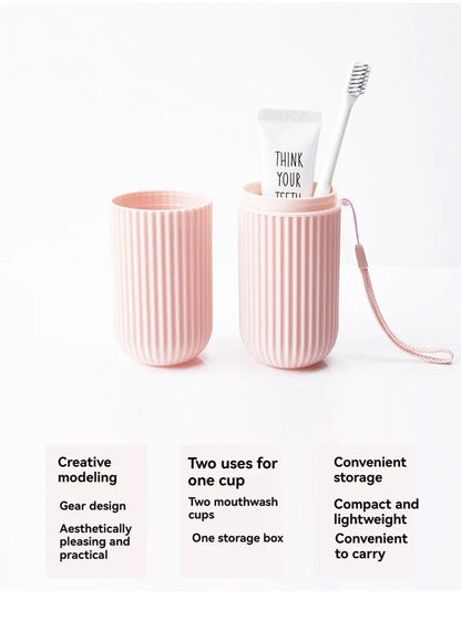 Portable Travel Toothbrush & Toothpaste Holder Case - Eco-Friendly Storage