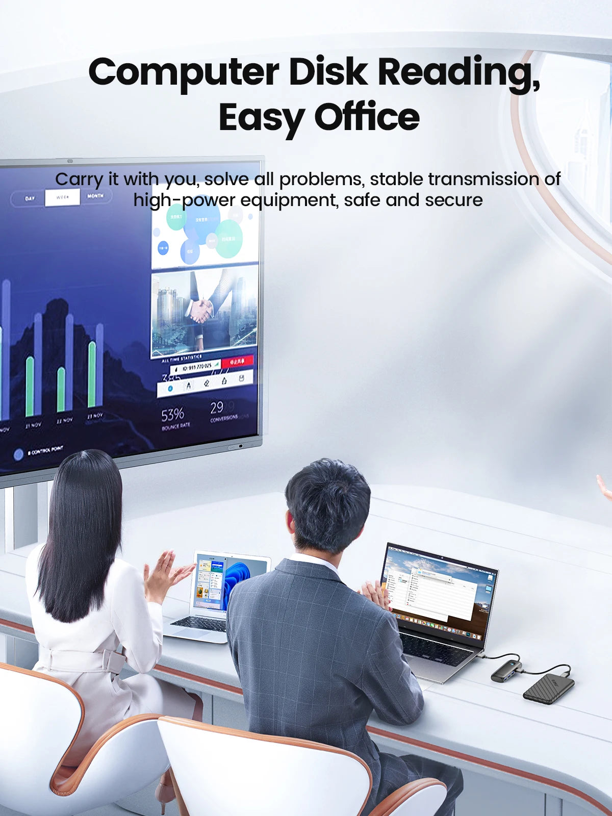4-Port USB 3.0 Hub High-Speed Data Splitter & Multi-Device Extender - 13
