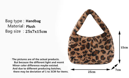 Luxury Leopard Print Plush Bag