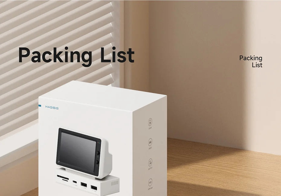 3.5" IPS Mini PC Data Monitor & USB-C Docking Station for Laptop - 28