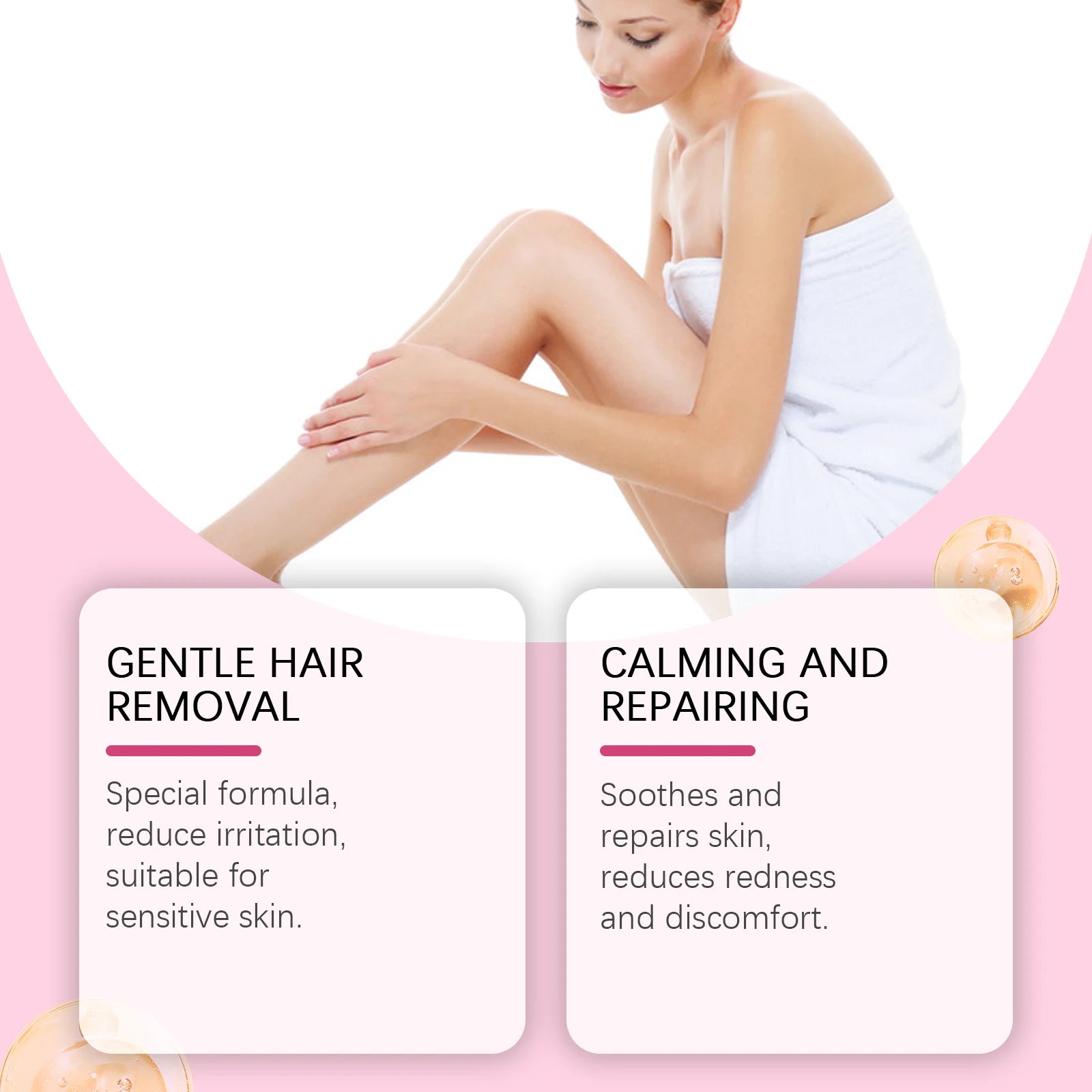Painless Hair Removal Cream - Gentle Depilatory for Smooth & Silky Skin - 3