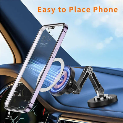 15W Magnetic Car Wireless Charger Mount for iPhone 15 14 13 12 Series