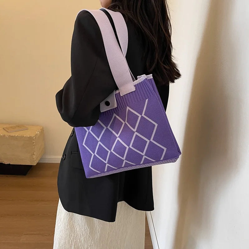 Luxury Knit Trendy Tote